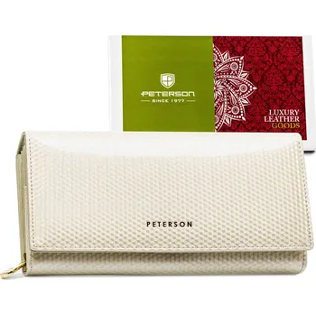 Peněženka Dámská lakovaná kožená peněženka na karty Barva: Béžová