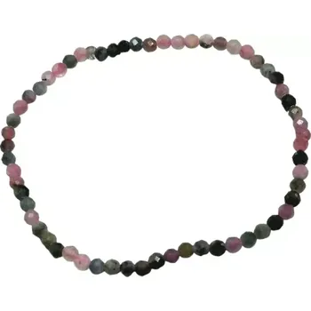 Náramek Jemný turmalínový náramek z fazetovaných kuliček 3 mm – barevný mix
