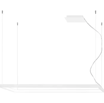 Moderní bílý LED lustr Tuula L do obývacího pokoje industriální 130 cm Thoro