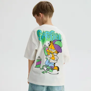Chlapecké tričko Reserved - Garfield tričko - krémová - 108CJ-01X - 108CJ-01X-146