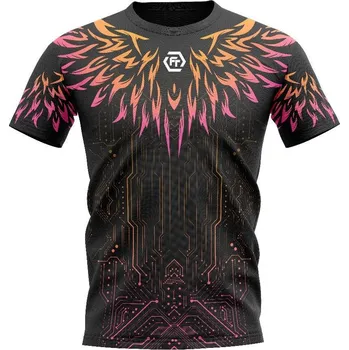 Unisex tričko Felet RN 3619 Black/Pink Velikost: 3XL