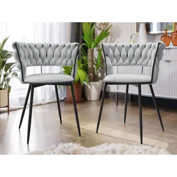 Nábytek Sada dvou moderních židlí Archie DC-1141/BK, Barva potahu:: 82-šedá MIRJAN 5903211393969