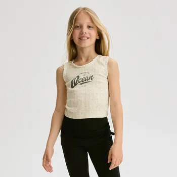 Dívčí tričko Reserved - Vzorovaný top - tělová - 567EX-02X - 567EX-02X-134