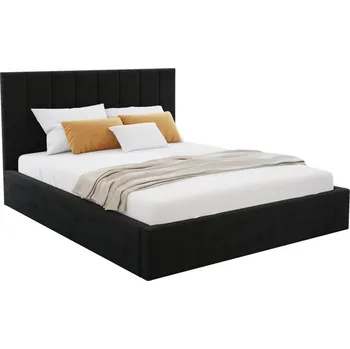 Postel Čalouněná postel COLORADO 160x200 s kovovým zdvižným roštem ČERNÁ Paris