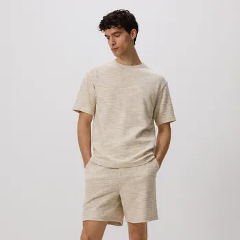 Reserved - Strukturální šortky regular - béžová - 3863C-08M - 3863C-08M-S