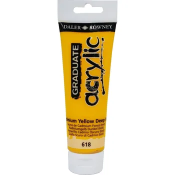 Vodová barva Daler Rowney Graduate Akrylová barva Cadmium Yellow Deep Hue 120 ml 1 ks