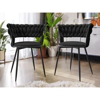 Jídelní židle Sada dvou moderních židlí Archie DC-1141/BK, Barva potahu:: 77-černá MIRJAN 5903211393952