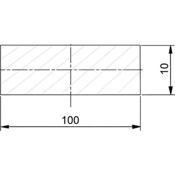 Stavební profil Plochá ocel 100×10 mm válcovaná – 6 m