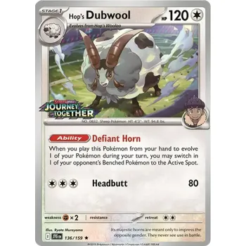 Sběratelská karetní hra Pokémon TCG Hop's Dubwool 136/159 - Holo