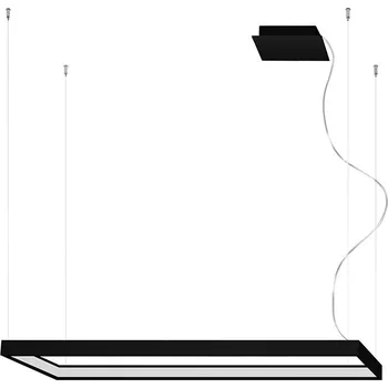 LED lustr Tuula M černý industriální do obýváku a jídelny 150 cm Thoro