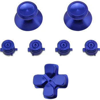 Hra pro PlayStation 4 Sada hliníkových tlačítek pro PS4 DualShock 4 Barva: modrá