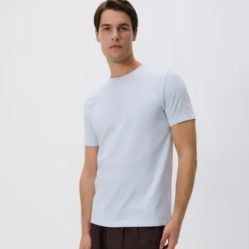 Reserved - Strukturální tričko regular fit - bleděmodrá - 426EF-05X - 426EF-05X-XL