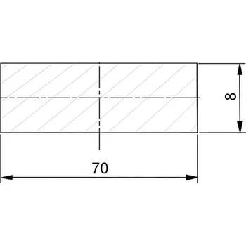Stavební profil Plochá ocel 70×8 mm válcovaná – 6 m