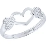 Prsten z bílého zlata SRDCE