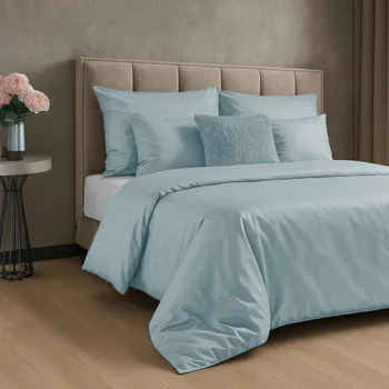 Povlečení 220x200 cm bavlněné, hladké, světle modré barvy NOVA 3