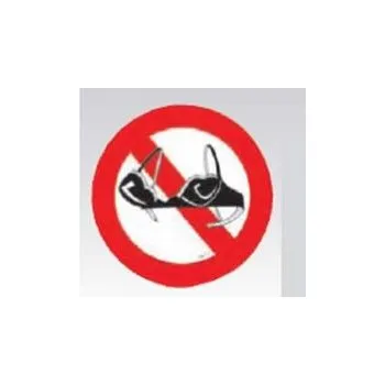 Člun Samolepka - zákaz vstupu v plavkách