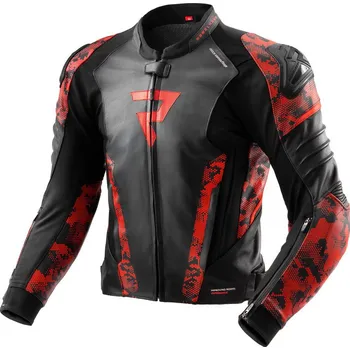 Moto bunda REBELHORN bunda VELOCE camo black/fluo red - 54