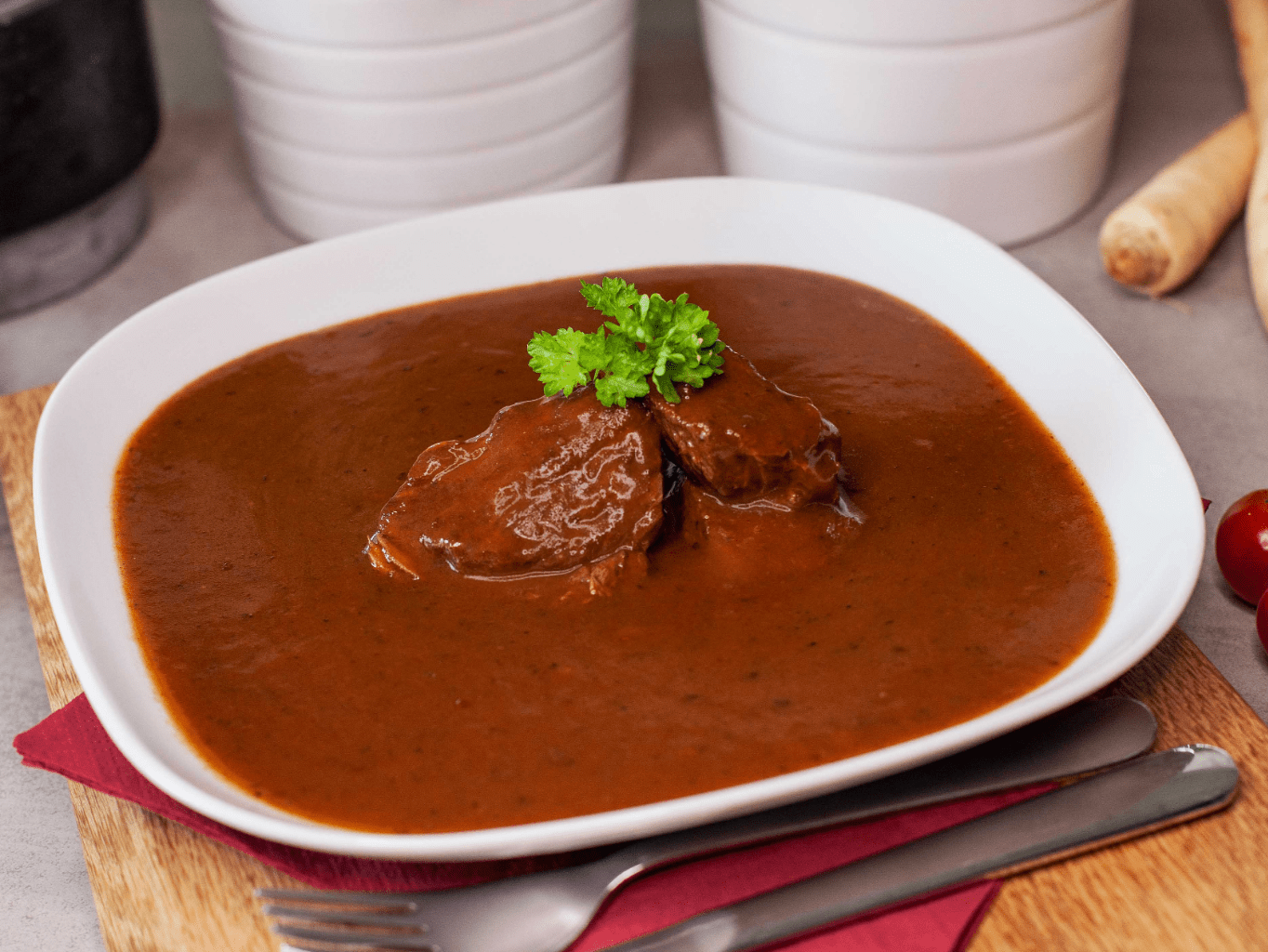 DOVAST Hovězí guláš Velikost: Jednoporcové (400g)