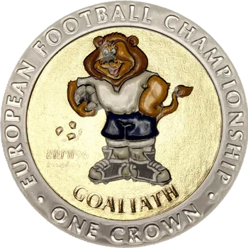 Gibraltar 1 Crown EURO 1996 – maskot Goleo 28.28