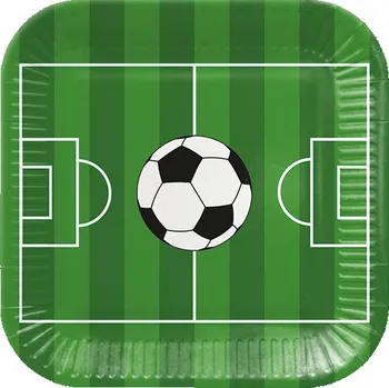 Talíř Papírový talíř hranatý - Soccer Ball