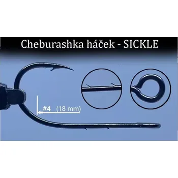 Rybářský háček Jigovky Háček Cheburashka Sickle #8, 10ks