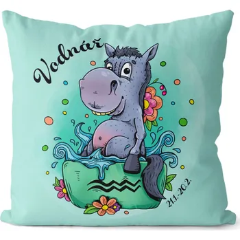 Dekorativní polštářek Polštář 40 x 40 cm Koňská znamení - Vodnář