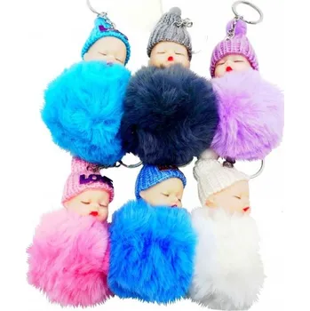 Klíčenka - plyšová koule - miminko - PK131-12