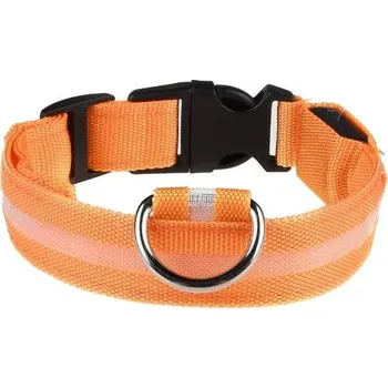 Obojek pro psa Petify Svítící obojek pro psa Growl oranžový Velikost: XL
