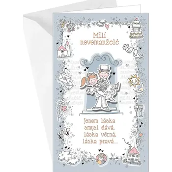 Blahopřání k svatbě - klopa na peníze - 13-6105c