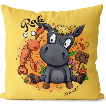 Dekorativní polštářek Polštář 40 x 40 cm Koňská znamení - Rak