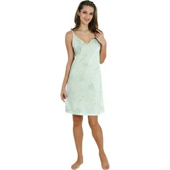 Dámské noční prádlo Lamido Dámská noční košile Juka světle zelený tisk 3XL (CZ60 / EU56 (3XL)) - doprava od 59 Kč