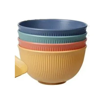 Miska polévková drsná 4ks, odolný plast, různé barvy, 0.33l