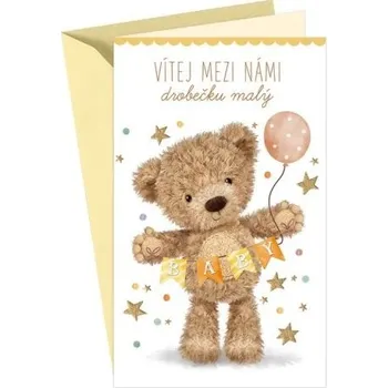 Blahopřání k narození dítěte - klopa na peníze - 16-664c