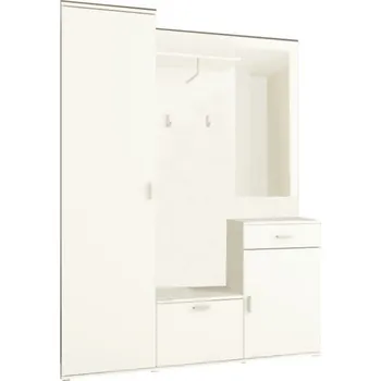 Předsíňová stěna Předsíňová sestava AMALIA 144 cm, matná bílá