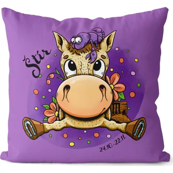 Dekorativní polštářek Polštář 40 x 40 cm Koňská znamení - Štír