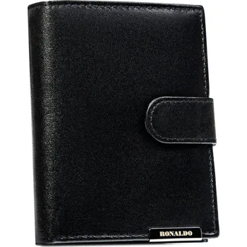 Peněženka vertikální pánská peněženka z pravé kůže bez vnější spony Zapínání: západka