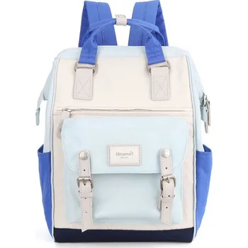 Velký vícebarevný batoh z polyesteru Barva: béžová || modrý