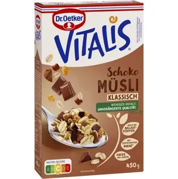 DR.OETKER VITALIS MÜSLI ČOKOLÁDOVÉ 450g NĚMECKO!