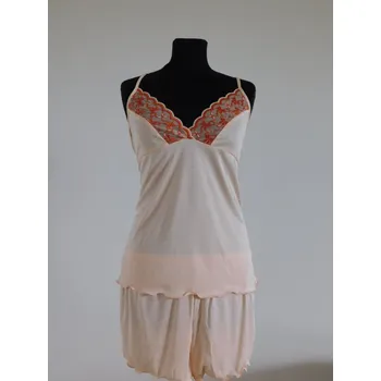 Dámské spodní prádlo Lamido Dámská souprava Mirka meruňka-dvoubarevná krajka M (CZ46 / EU42 (M)) - doprava od 59 Kč