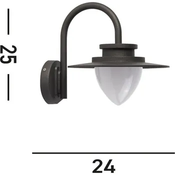 Venkovní osvětlení Searchlight Venkovní nástěnné svítidlo LED Texas, IP54, grafitová barva, kov grafitová, bílá 1 x 9 W LED - Doprava zdarma