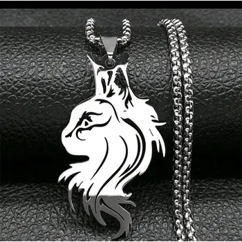 Náhrdelník Náhrdelník s přívěskem kočky, chirurgická ocel