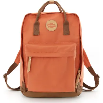 Městský batoh Stylový batoh na notebook a tablet Barva: hnědá || oranžový