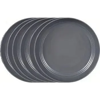 Talíř Talíř malý 4ks, odolný plast, šedý