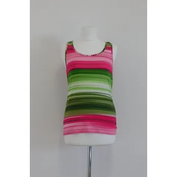 Dámské tričko Lamido Dámské tílko Lidka zeleno-růžové pruhy S (S) - doprava od 59 Kč