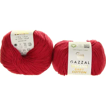 Příze Gazzal Organic Baby Cotton 429 bordó