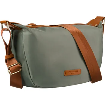 Kabelka Nylonová, malá dámská kabelka Barva: zelená / hnědá