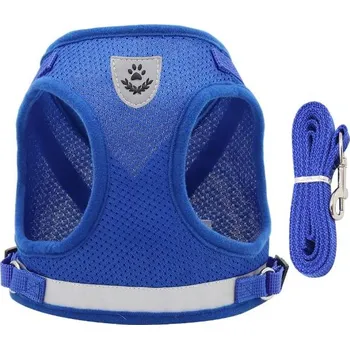 Postroj pro psa Petify Postroj pro psa s vodítkem Sniff modrý Velikost: L