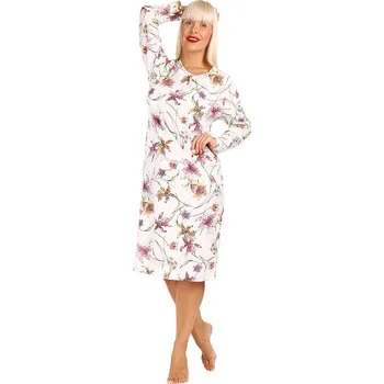 Dámské noční prádlo Lamido Dámská noční košile Líba D pestrá orchidej 3XL (CZ62 / EU58 (3XL)) - doprava od 59 Kč