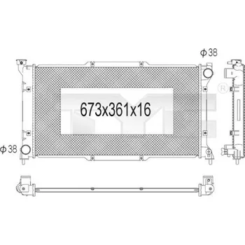 Autodíl Chladič, chlazení motoru TYC 734-1003