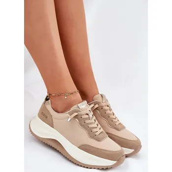 Dámské tenisky Dámské semišové tenisky na platformě Big Star RR274A345 HI-POLY SYSTEM Barva: Béžová, Velikost: 37